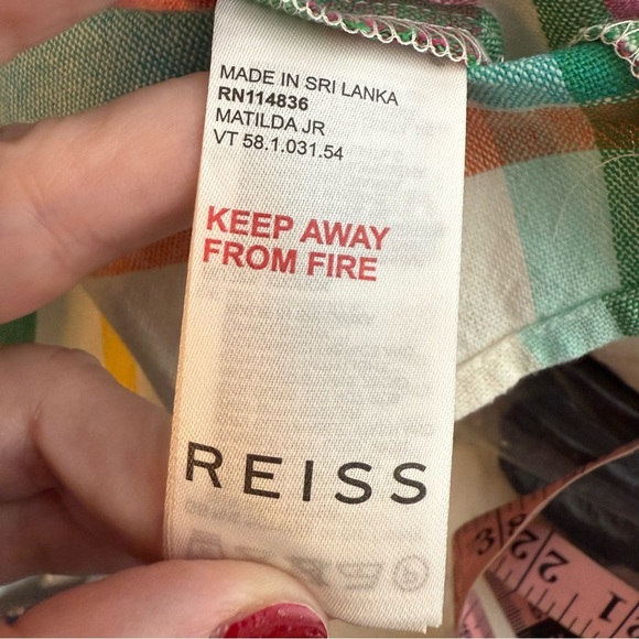 Reiss Matilda Jr. Crossback Madras Plaid Dress size 4-5yrs NWT! - Picture 8 of 9